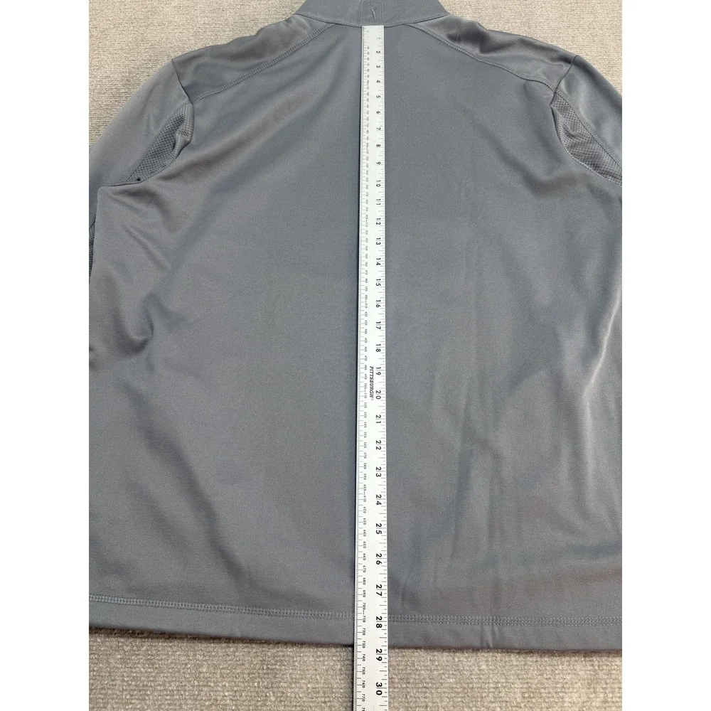 PGA TOUR Pullover Mens Large Gray 1/4 Zip Fleece Lined Golf Performance Athletic